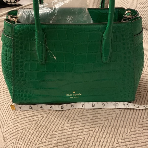 NWOT Kate Spade Lucia Croc Embossed Medium Satchel - Picture 9 of 9